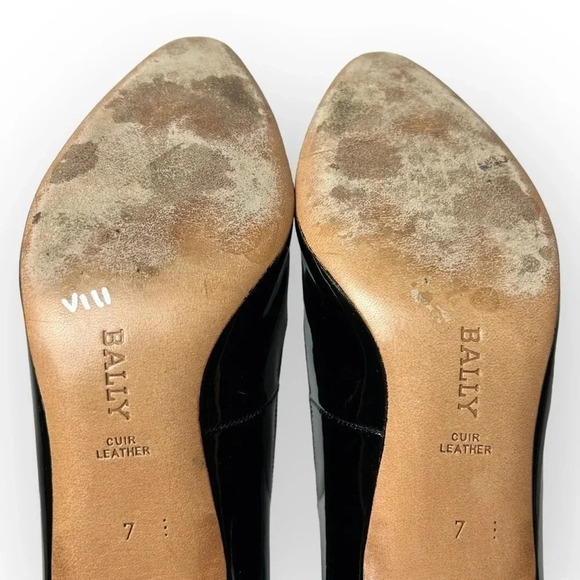 Bally Black Patent Leather Kitten  Heel - Picture 10 of 11